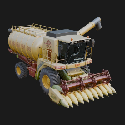 Combine Harvester Model Design 15 3D Print Model