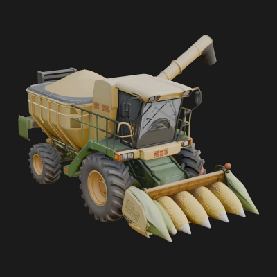 Combine Harvester Model Design 17 3D Print Model