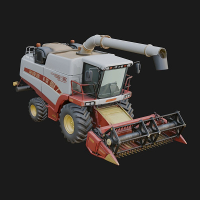 Combine Harvester Model Design 2 3D Print Model