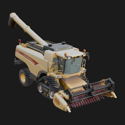 Combine Harvester Model Design 20 3D Print Model