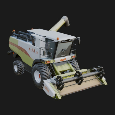 Combine Harvester Model Design 21 3D Print Model