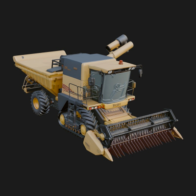 Combine Harvester Model Design 23 3D Print Model
