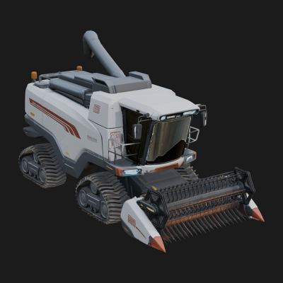 Combine Harvester Model Design 24 3D Print Model
