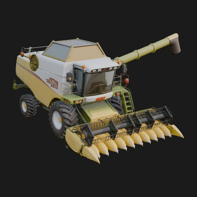 Combine Harvester Model Design 7 3D Print Model