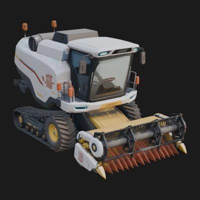 Combine Harvester Model Design 8 3D Print Model