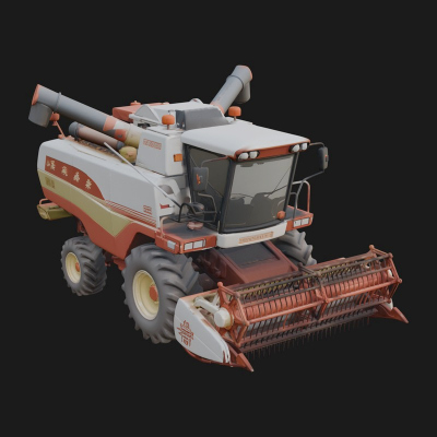 Combine Harvester Model Design 9 3D Print Model