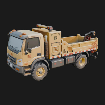 Compact Tipper Truck Model Design 4 3D Print Model