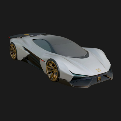 Concept Hypercar Model Design 1 3D Print Model