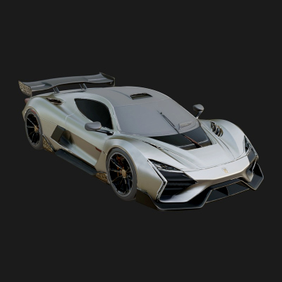 Concept Hypercar Model Design 10 3D Print Model
