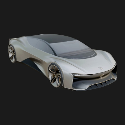 Concept Hypercar Model Design 11 3D Print Model