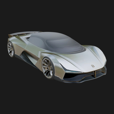 Concept Hypercar Model Design 3 3D Print Model