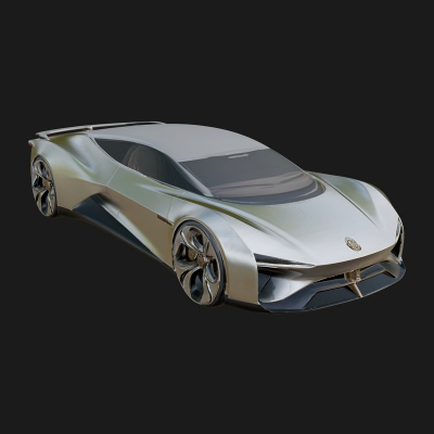 Concept Hypercar Model Design 4 3D Print Model