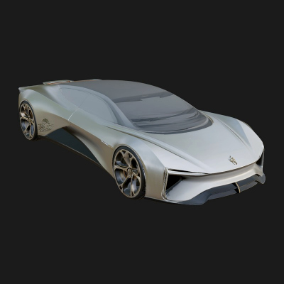 Concept Hypercar Model Design 6 3D Print Model