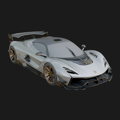 Concept Hypercar Model Design 8 3D Print Model