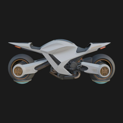 Concept Motorcycle Model Design 2 3D Print Model