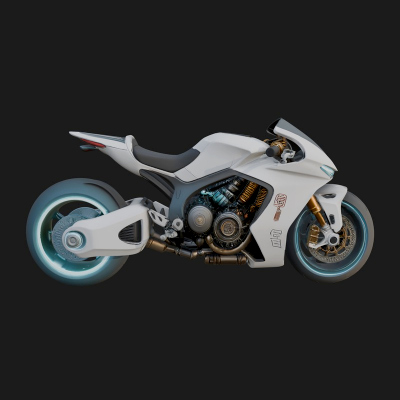 Concept Motorcycle Model Design 7 3D Print Model