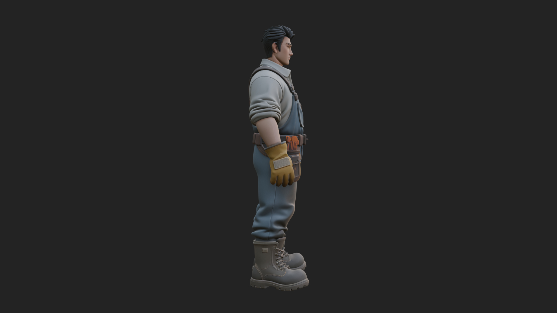 Construction Worker Statue Design 7 3D Print Model 3D Model