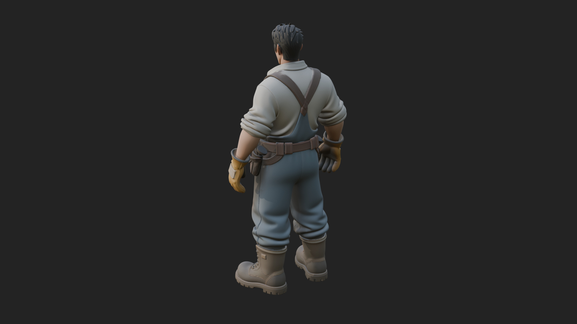 Construction Worker Statue Design 7 3D Print Model 3D Model