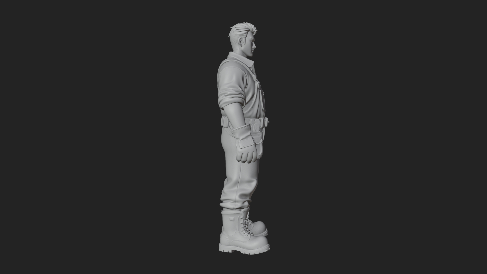 Construction Worker Statue Design 7 3D Print Model 3D Model
