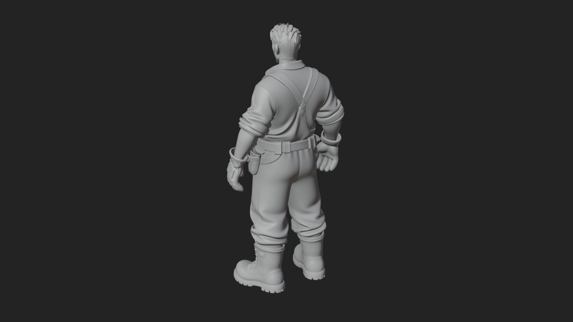 Construction Worker Statue Design 7 3D Print Model 3D Model