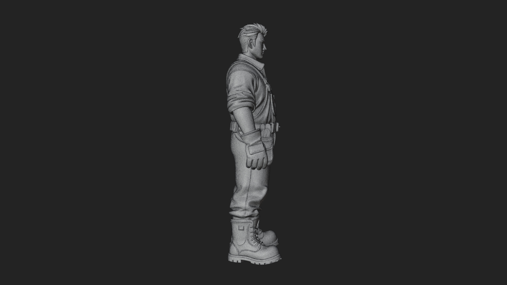 Construction Worker Statue Design 7 3D Print Model 3D Model