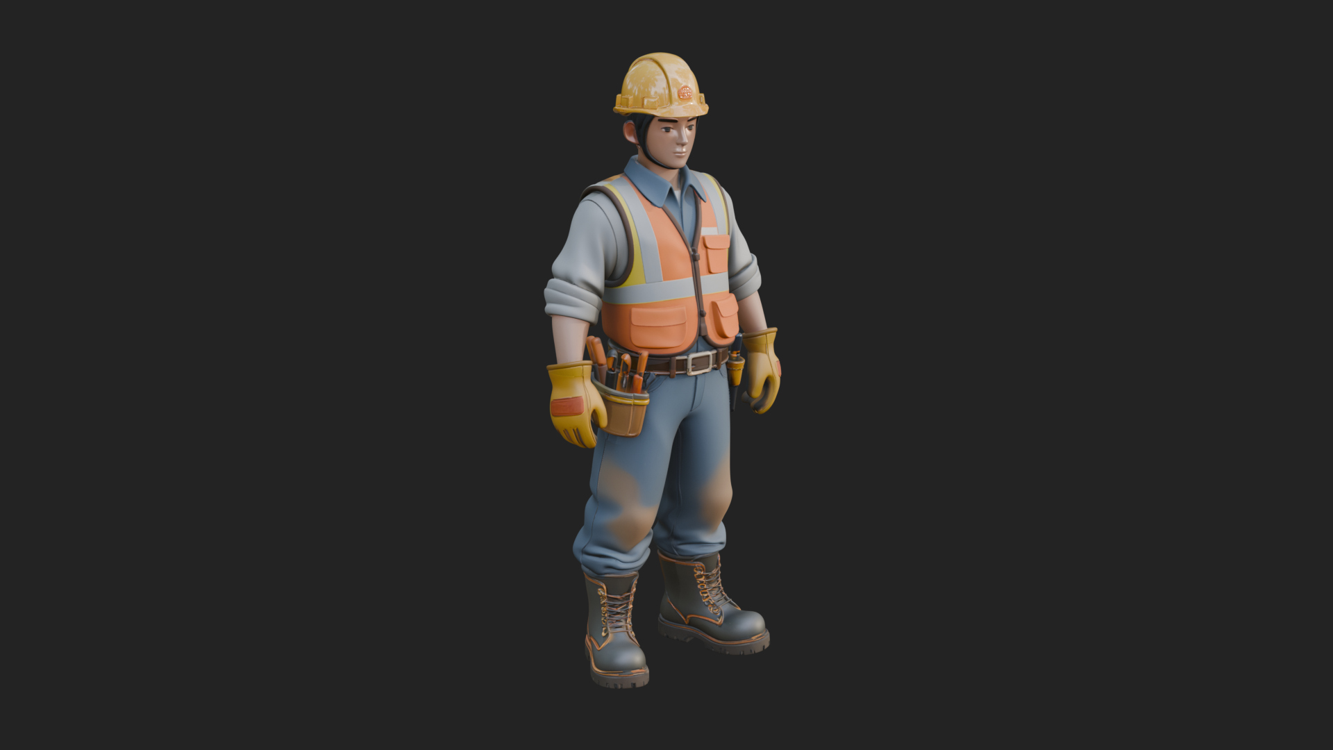 Construction Worker Statue Design 8 3D Print Model 3D Model
