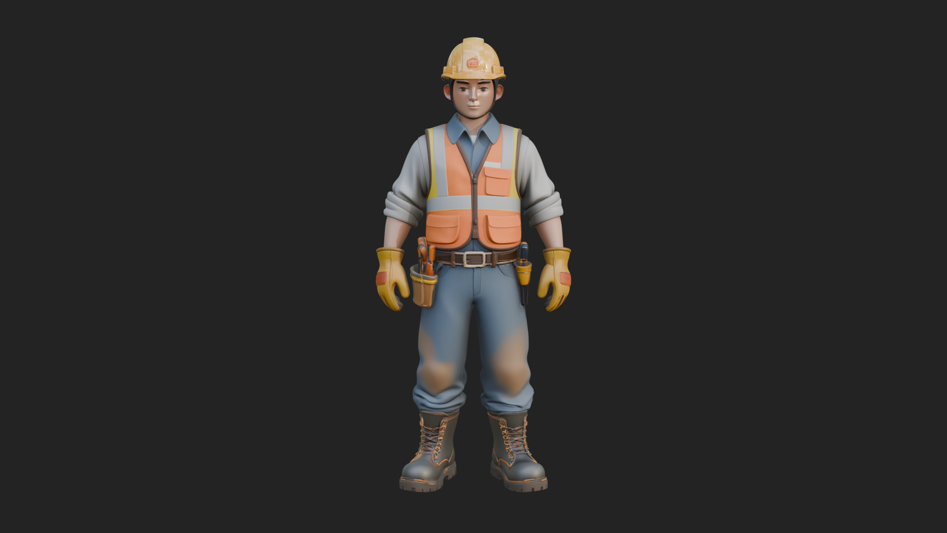 Construction Worker Statue Design 8 3D Print Model 3D Model
