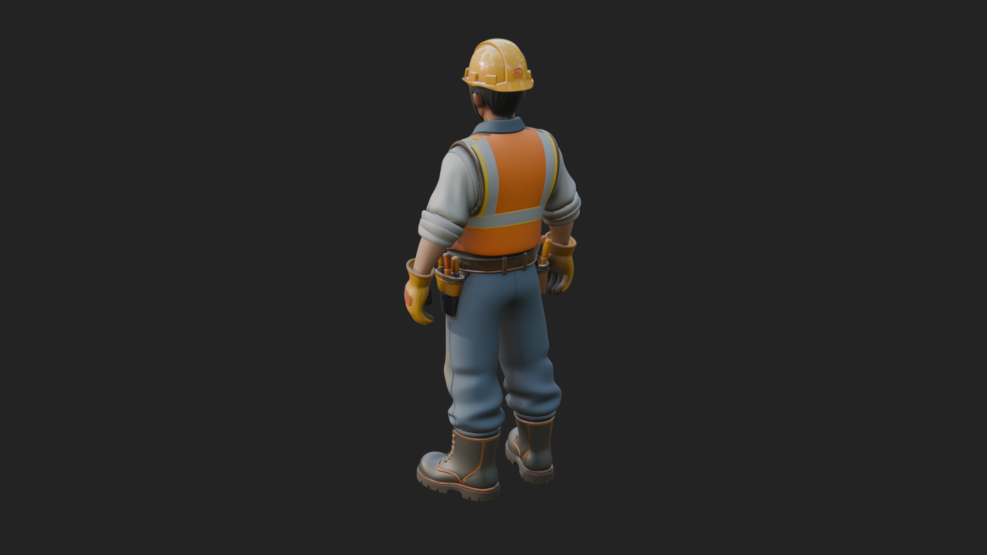Construction Worker Statue Design 8 3D Print Model 3D Model