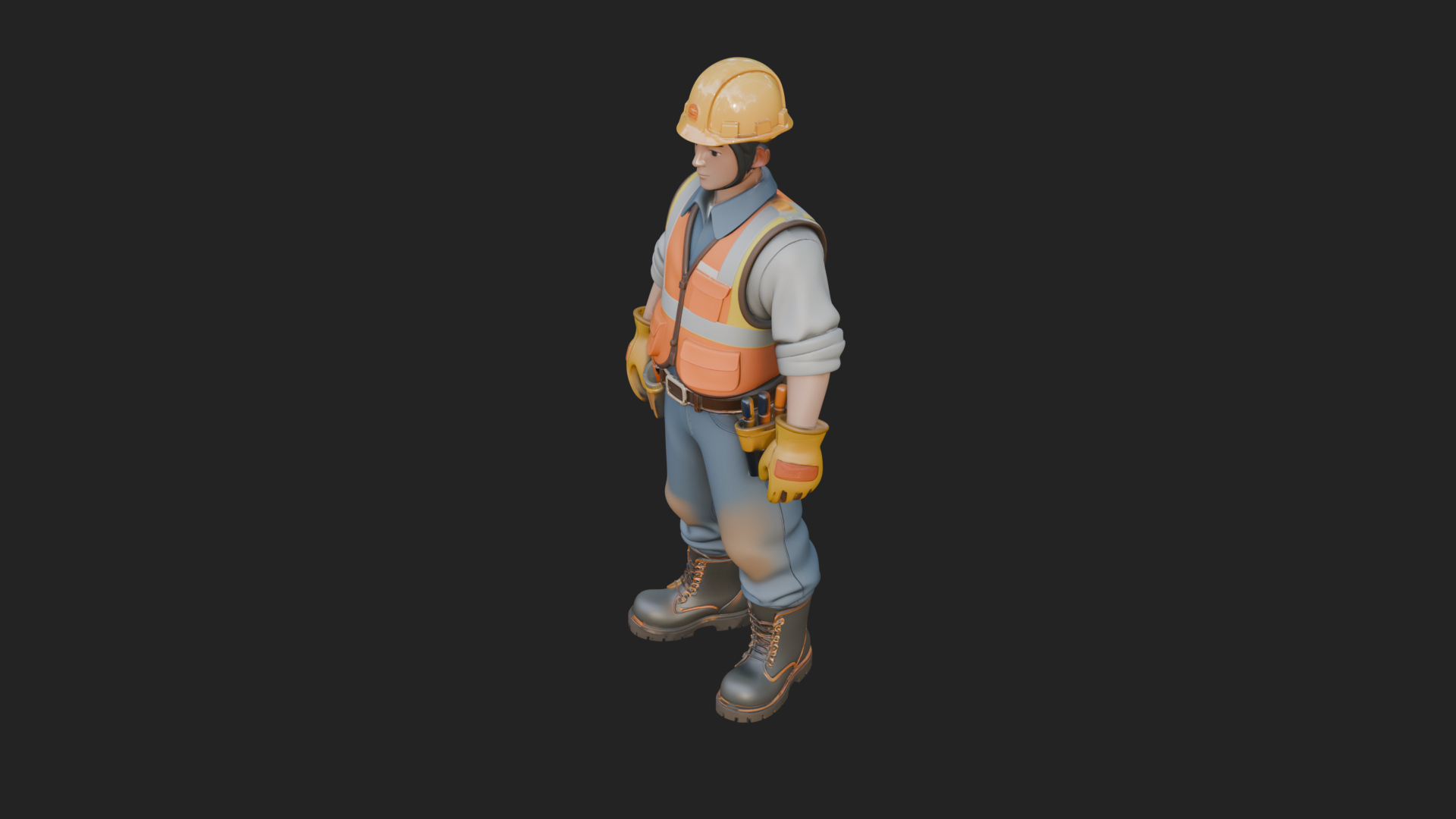 Construction Worker Statue Design 8 3D Print Model 3D Model