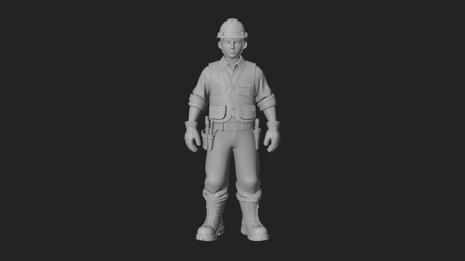 Construction Worker Statue Design 8 3D Print Model 3D Model
