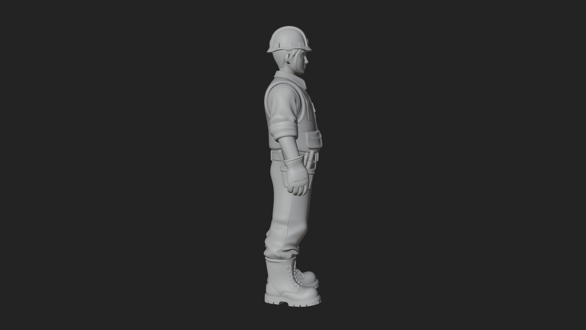 Construction Worker Statue Design 8 3D Print Model 3D Model