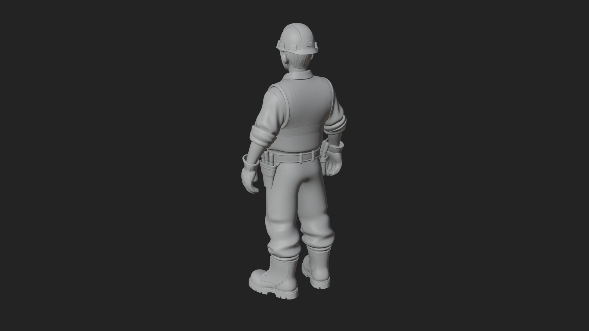 Construction Worker Statue Design 8 3D Print Model 3D Model