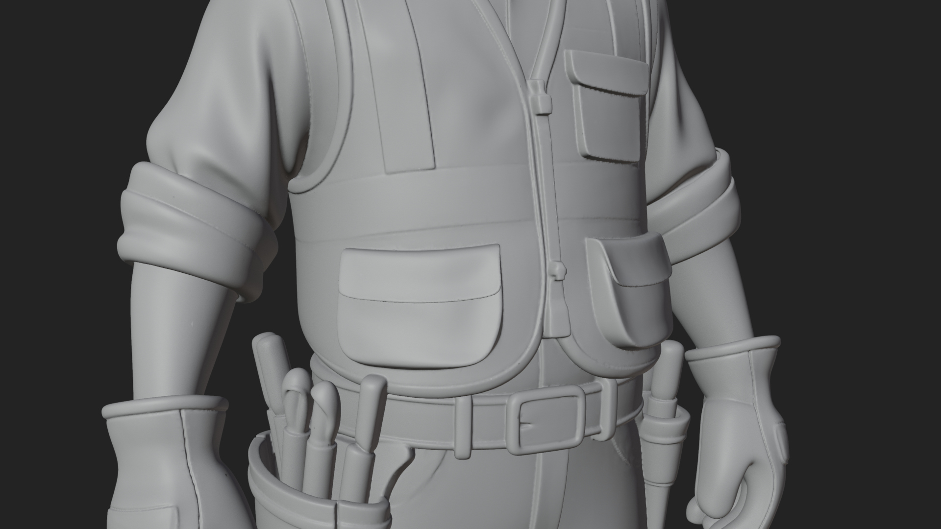 Construction Worker Statue Design 8 3D Print Model 3D Model