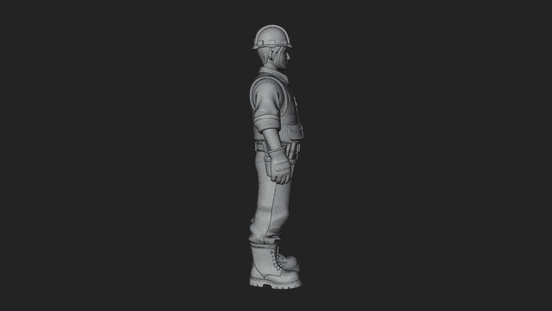 Construction Worker Statue Design 8 3D Print Model 3D Model