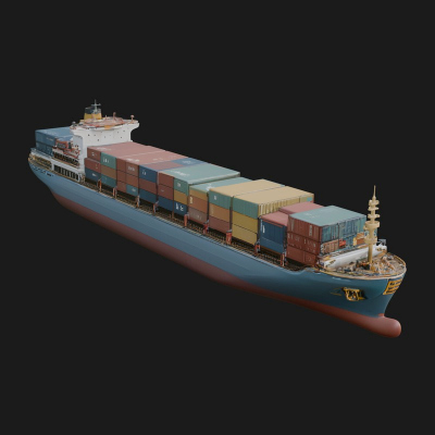 Container Ship Model Design 1 3D Print Model