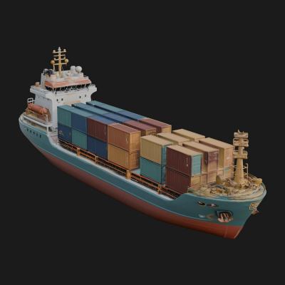 Container Ship Model Design 11 3D Print Model