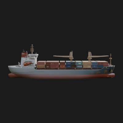 Container Ship Model Design 13 3D Print Model
