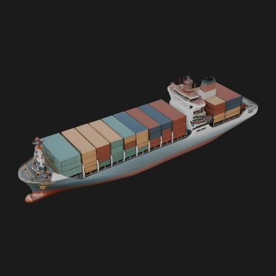 Container Ship Model Design 15 3D Print Model