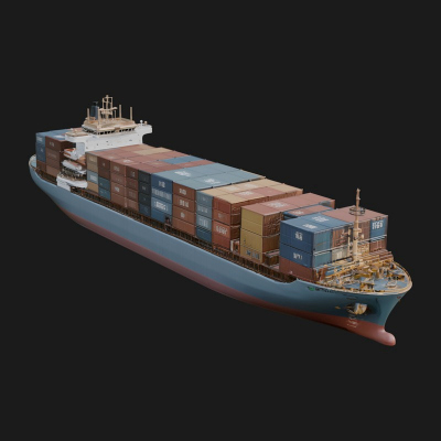 Container Ship Model Design 21 3D Print Model