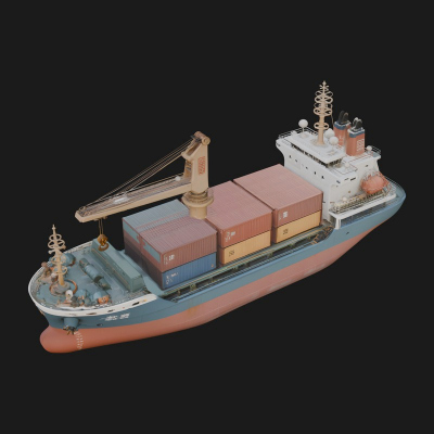 Container Ship Model Design 4 3D Print Model