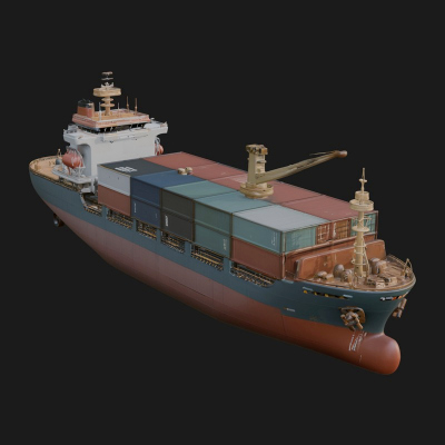 Container Ship Model Design 5 3D Print Model