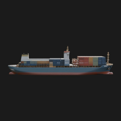 Container Ship Model Design 6 3D Print Model
