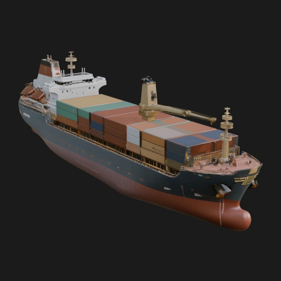 Container Ship Model Design 7 3D Print Model