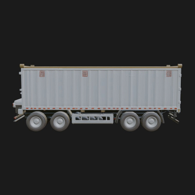 Container Trailer Model Design 1 3D Print Model