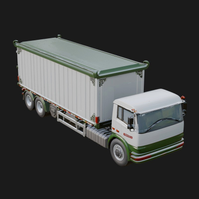 Container Trailer Model Design 2 3D Print Model