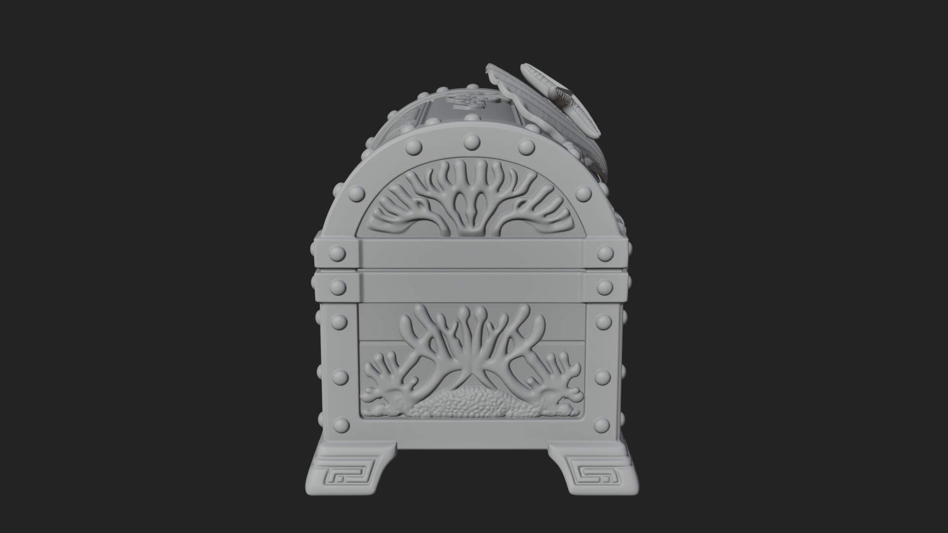 Coral Sea Treasure Chest Model Design 1 3D Print Model 3D Model