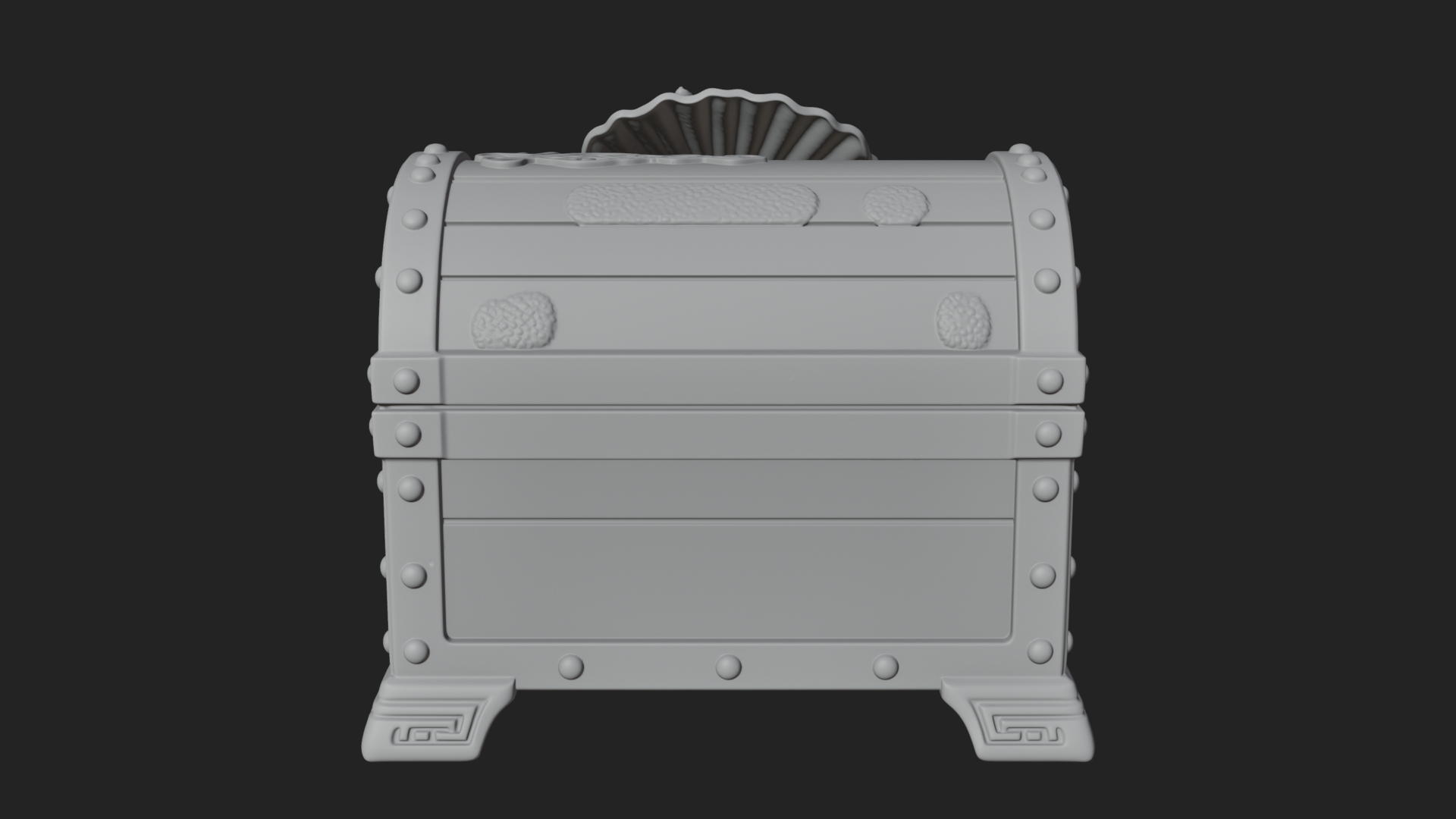 Coral Sea Treasure Chest Model Design 1 3D Print Model 3D Model