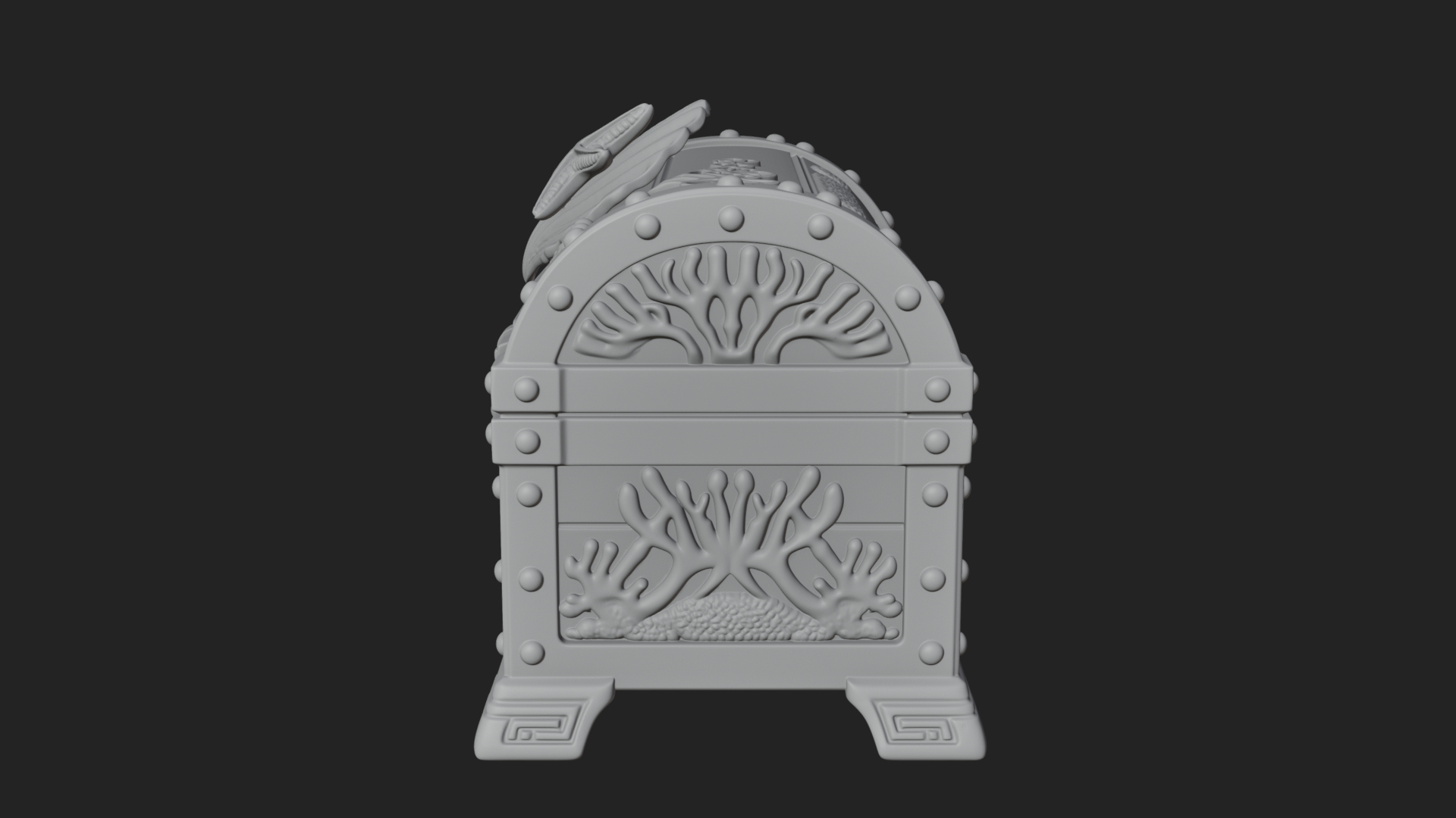 Coral Sea Treasure Chest Model Design 1 3D Print Model 3D Model