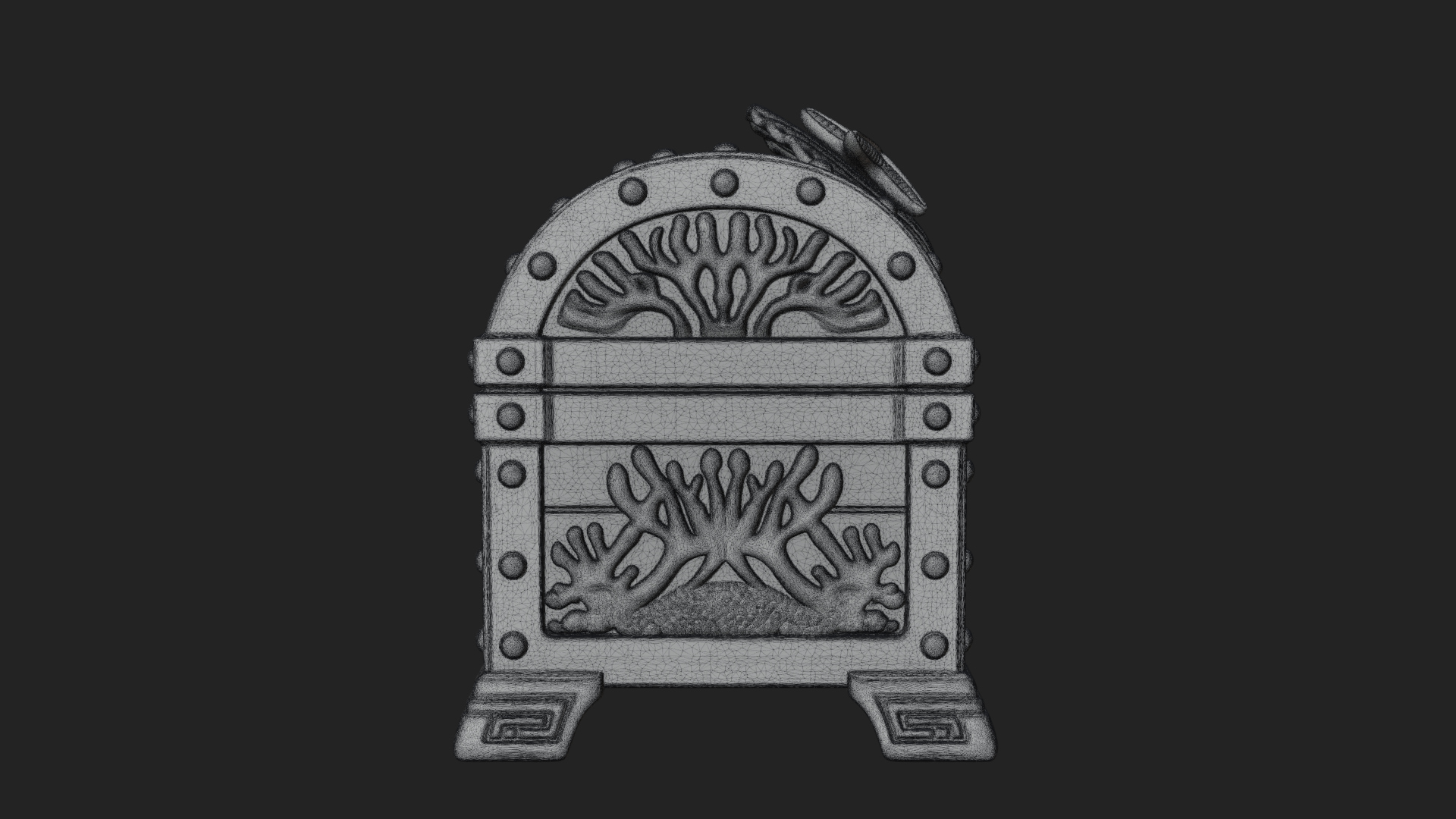 Coral Sea Treasure Chest Model Design 1 3D Print Model 3D Model