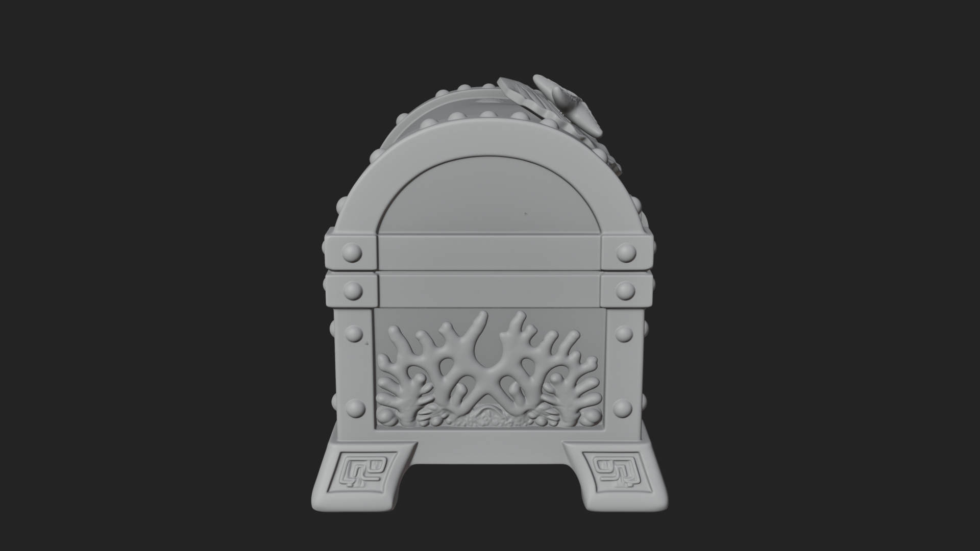 Coral Sea Treasure Chest Model Design 3 3D Print Model 3D Model